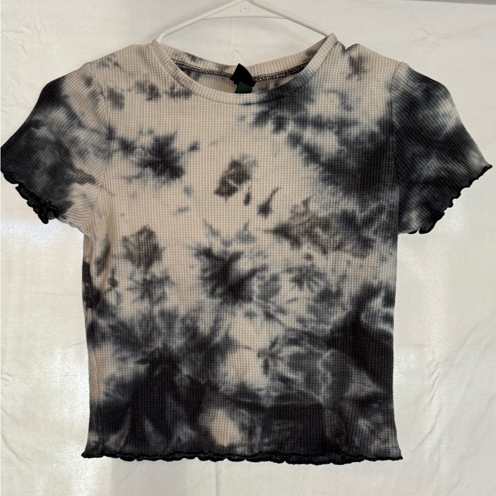 Wild Fable Black and White Waffle Knit Top